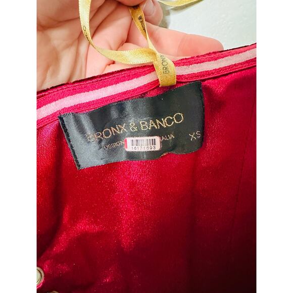 Bronx & Banco Red Velvet Florentina Corset Lace Up Back Gown Size Extra Small - Picture 9 of 16